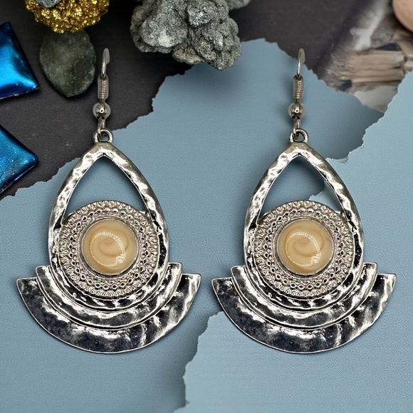 🆕️ Turkish Handcrafted Boho Chic Dangle Earrings - Statement Fashion Jewelry - Picture 1 of 10